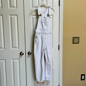 H&M White Denim Overalls